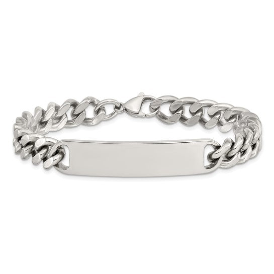 Stainless Steel Curb Chain ID Bracelet
