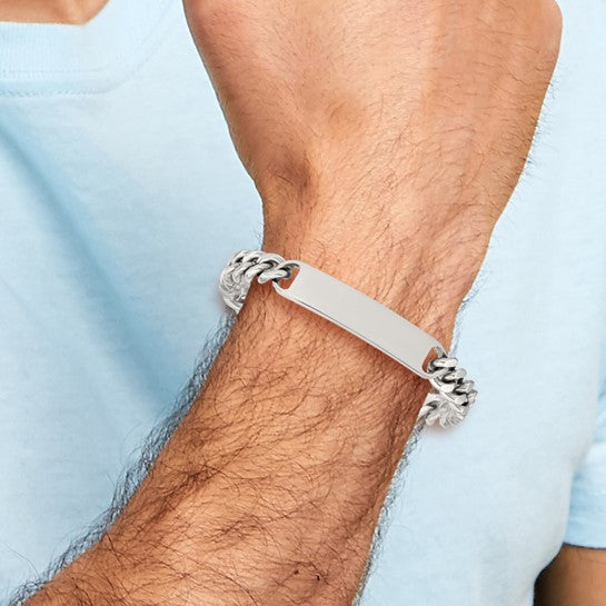 Stainless Steel Curb Chain ID Bracelet