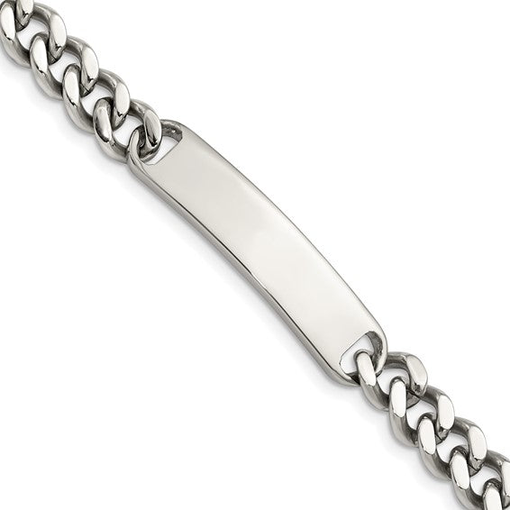 Stainless Steel Curb Chain ID Bracelet