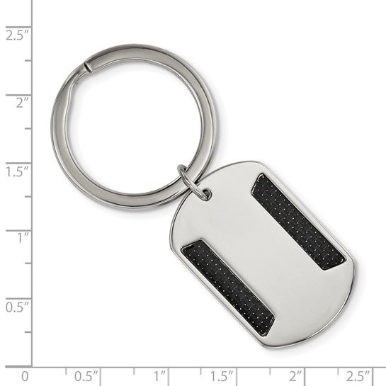 Stainless Steel & Carbon Fiber Key Ring
