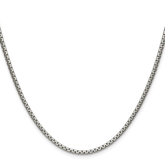 2.5mm Stainless Steel Polished Fancy Box Chain