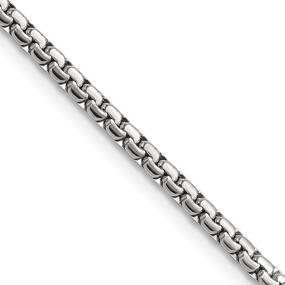 2.5mm Stainless Steel Polished Fancy Box Chain