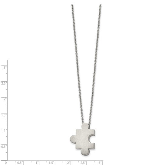 Stainless Steel Puzzle Piece Necklace