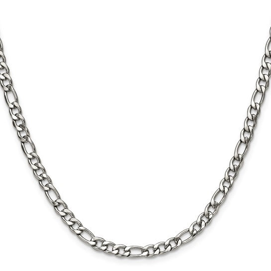 4.5mm Stainless Steel Figaro Chain