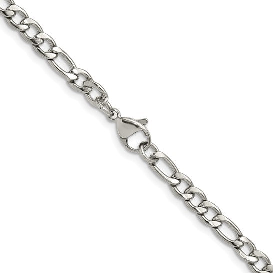 4.5mm Stainless Steel Figaro Chain