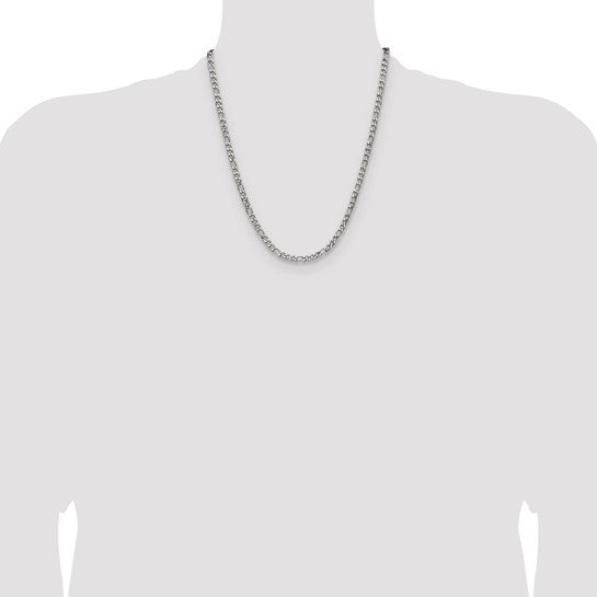 4.5mm Stainless Steel Figaro Chain