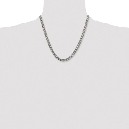 7.5mm Grey Titanium Curb Chain