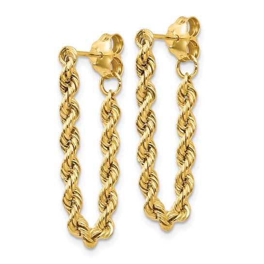 14KY Rope Dangle Earrings