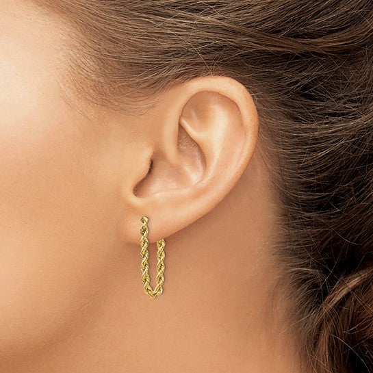 14KY Rope Dangle Earrings