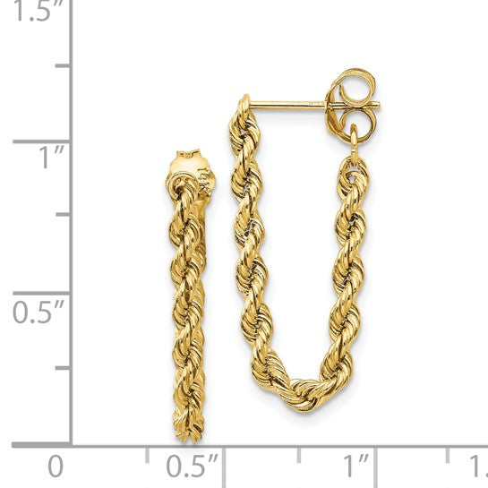 14KY Rope Dangle Earrings