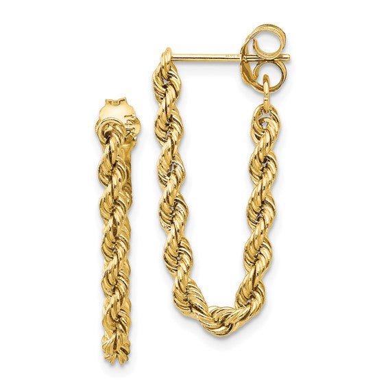 14KY Rope Dangle Earrings