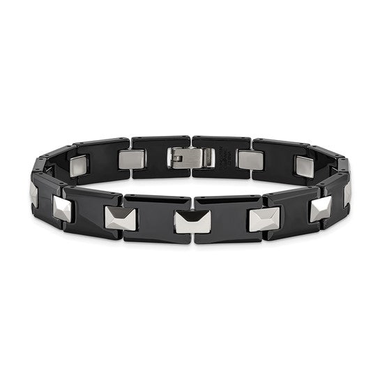 Tungsten & Black Ceramic Bracelet