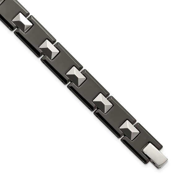 Tungsten & Black Ceramic Bracelet