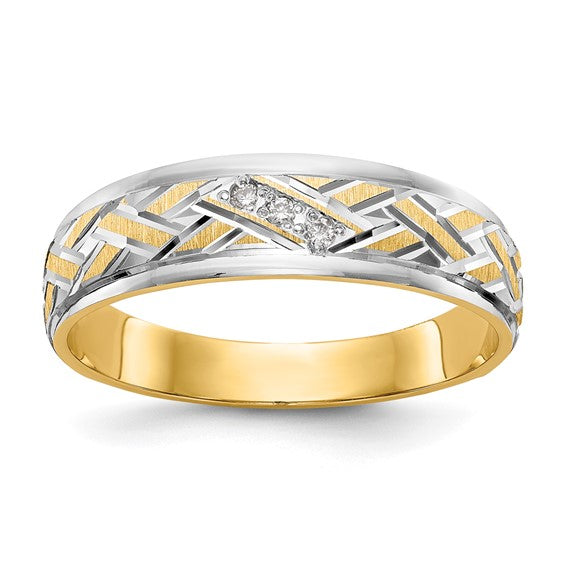 14KYW 3 Stone Men's Band
