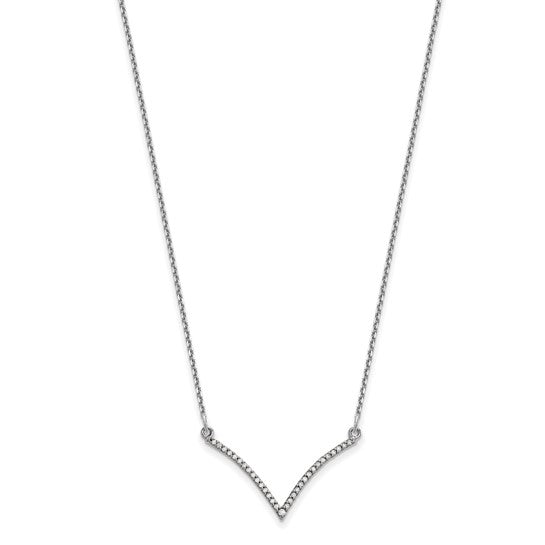 14KW Natural Diamond "V" Necklace