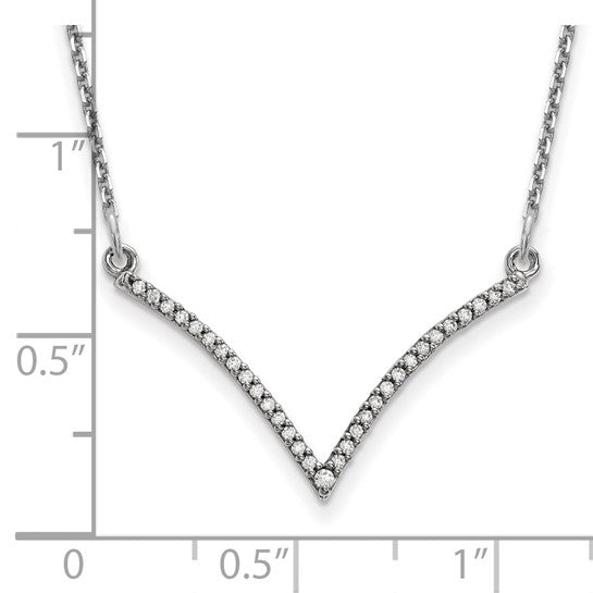 14KW Natural Diamond "V" Necklace