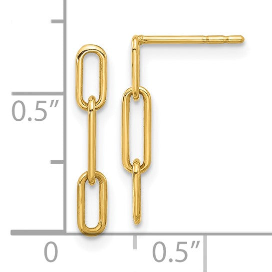 14KY Chain Link Earrings
