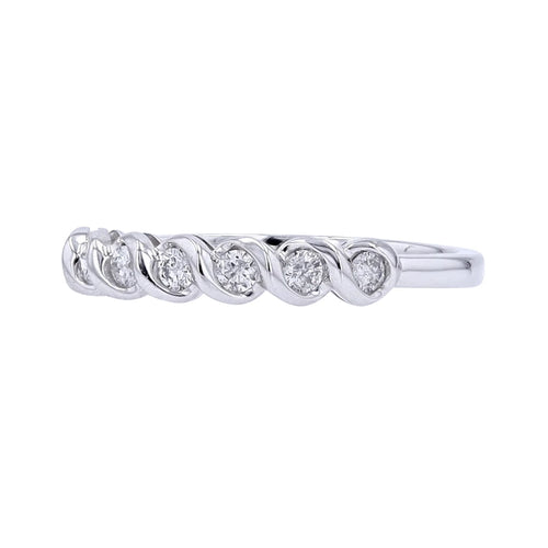 10K Diamond Twisted Diamond Band